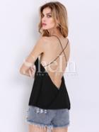 Shein Criss Cross Backless Loose Cami Top