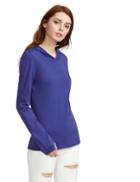 Shein Royal Blue Hooded T-shirt With Thumb Holes