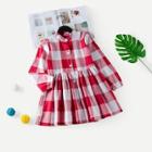 Shein Toddler Girls Plaid Shirt Dress