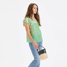 Shein Botanical Embroidered Top