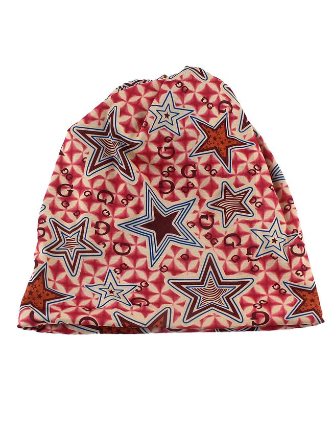 Shein Hotpink Cotton Printed Beanie Hat