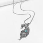 Shein Men Feather Pendant Beaded Necklace
