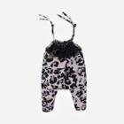 Shein Girls Contrast Lace Leopard Cami Jumpsuit