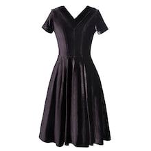 Shein 50s Velvet V-neck Dress