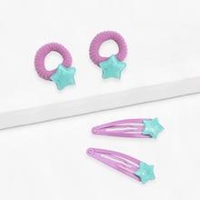 Shein Girls Star Decorated Hair Tie & Hairpin Set 2pairs
