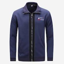 Shein Men Embroidery Detail Zip Up Sweatshirt