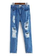 Shein Ripped Straight Jeans
