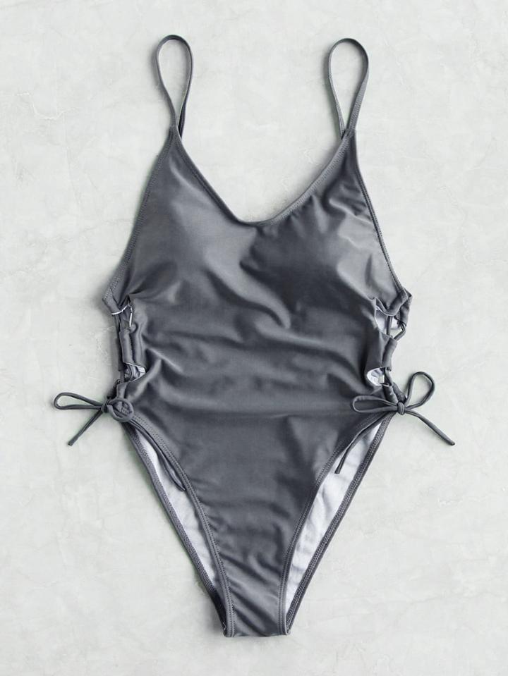 Shein Tie Side High Leg Swimsuit