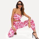 Shein Camouflage Bandeau Top & Pants Co-ord