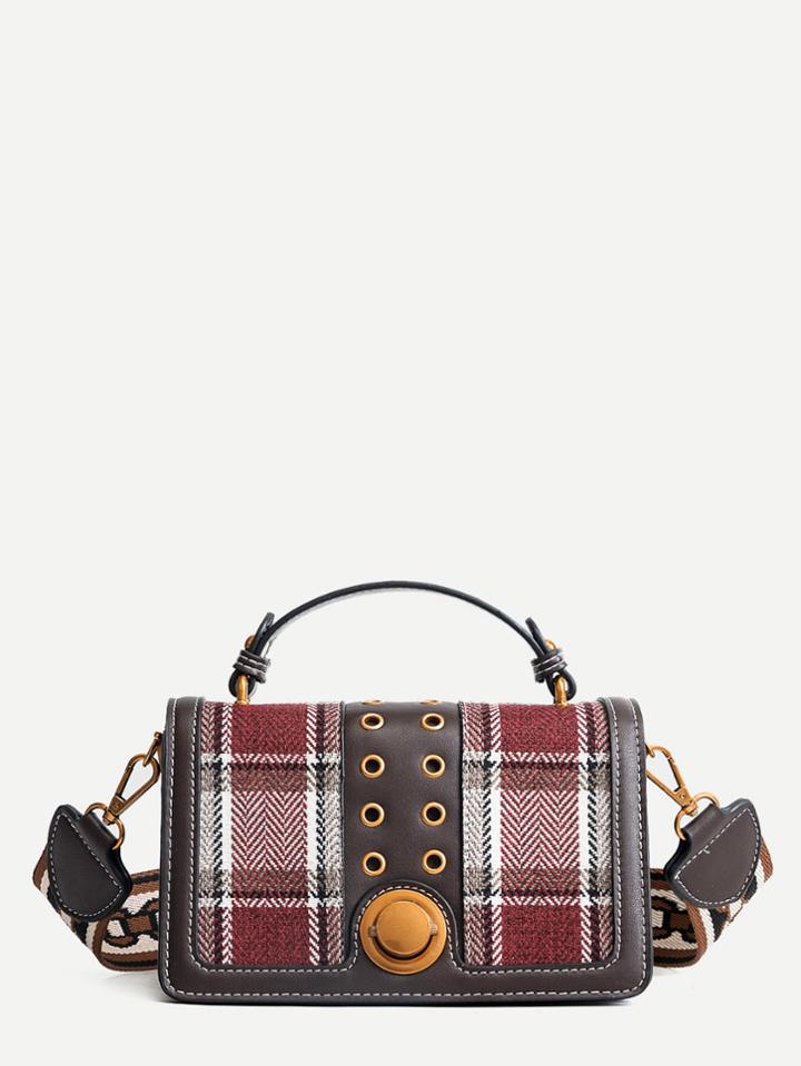 Shein Grommet Detail Bag With Chain Design Strap