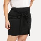 Shein Plus Knot Front Tiered Skirt