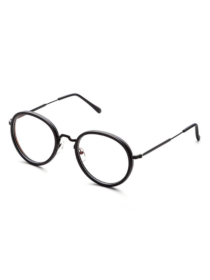Shein Black Frame Clear Lens Vintage Glasses