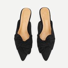 Shein Knot Decor Pointed Toe Flat Mules