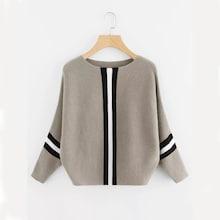 Shein Plus Stripe Contrast Knit Jumper