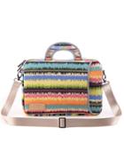 Shein 15 Colorful Striped Canvas Laptop Bag