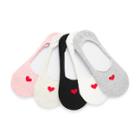 Shein Heart Pattern Invisible Socks 5pairs