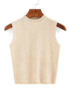 Shein Mock Neck Ribbed Sweater Vest