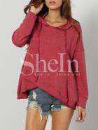 Shein Dropped Shoulder Drawstring Hoodie