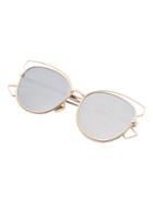 Shein Silver Bowline Assymetrical Lenses Sunglasses