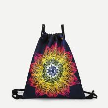 Shein Gradient Lotus Drawstring Backpack