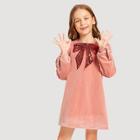 Shein Girls Bow With Sequin Tunic Dress