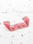 Shein Red Star Studded Choker Necklace