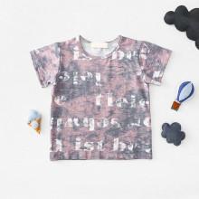 Shein Girls Letter Print Tie Dye T-shirt