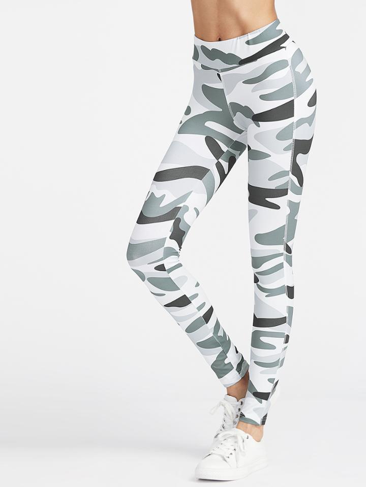 Shein Camo Print Ankle Leggings