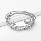 Shein Moon & Star & Heart Design Bracelet Set