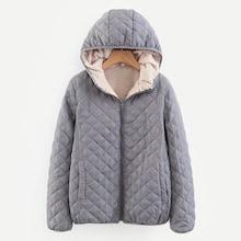 Shein Shearling Lined Quilted Hooded Puffer Jacket