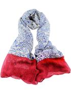 Shein Blue Geometric Print Polka Dot Scarves