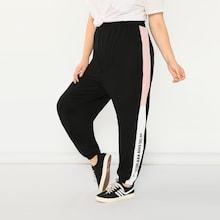 Shein Plus Cut And Sew Letter Print Sweatpants