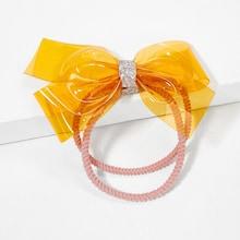 Shein Girls Bow Embellished Hair Tie