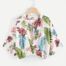 Shein Tropic Print Blouse