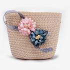 Shein Girls Flower Decorated Straw Bag