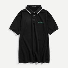 Shein Men Letter Embroidered Polo Shirt