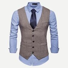 Shein Men Single Breasted Solid Waistcoat