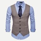 Shein Men Single Breasted Solid Waistcoat