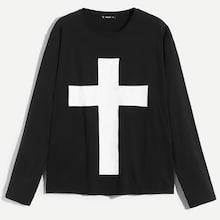 Shein Men Criss Cross Tunic Tee