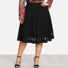 Shein Plus Floral Laser Cut Skirt