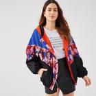 Shein Elastic Hem Figure Print Coat