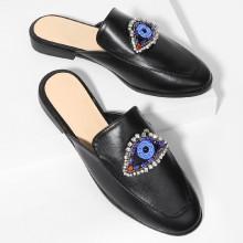 Shein Rhinestone Eye Loafer Mules