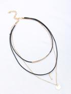 Shein Bar Pendant Layered Necklace