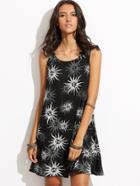 Shein Multicolor Print Round Neck Sleeveless Shift Dress