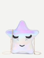 Shein Glossy Star Shap Silver Cute Chain Bag