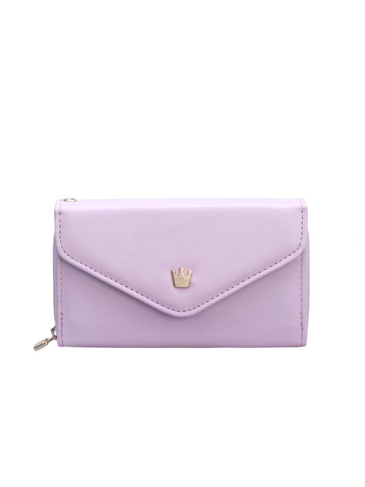 Shein Pink Sheeny Crown Pu Leather Wristlet