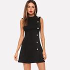 Shein Single Breasted Side Sleeveless Dress