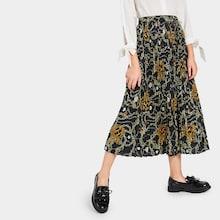 Shein Girls Chain Print Pleated Skirt