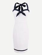 Shein Contrast Trim Tie Detail Halter Strap Circle Dress