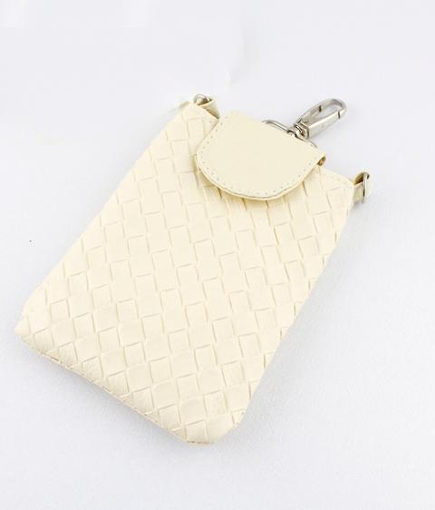 Shein Beige Pu Leather Braided Clutch Bag